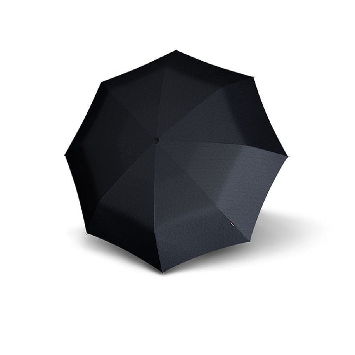 Knirps T.400 Extra Large Duomatic Folding Umbrella - Mens Prints Pattern Black