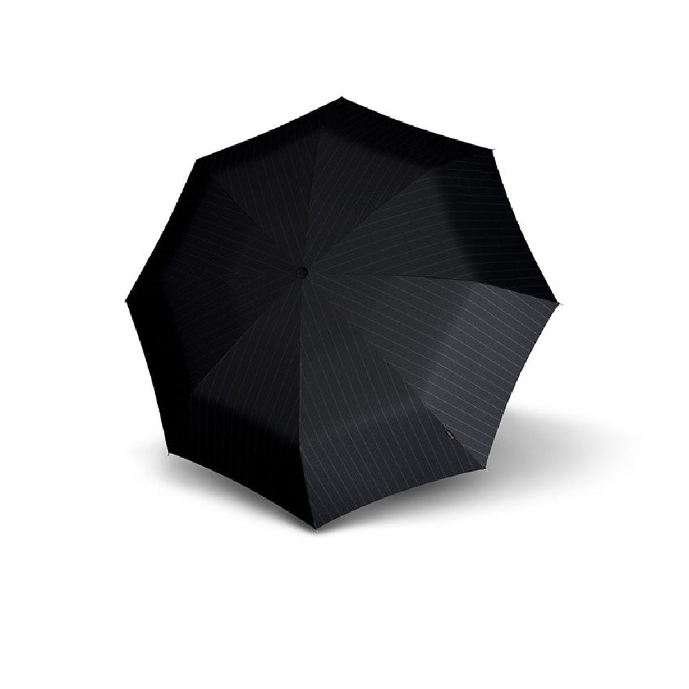 Knirps T.400 Extra Large Duomatic Folding Umbrella - Mens Prints Stripe Black